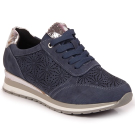 Sneakers Jezzi da donna in suede blu