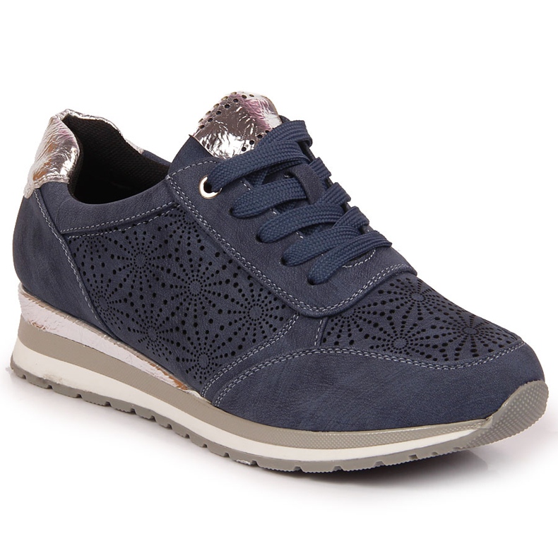 Sneakers Jezzi da donna in suede blu