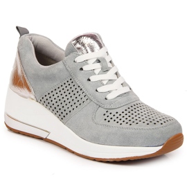 Scarpe con zeppa da donna blu Jezzi