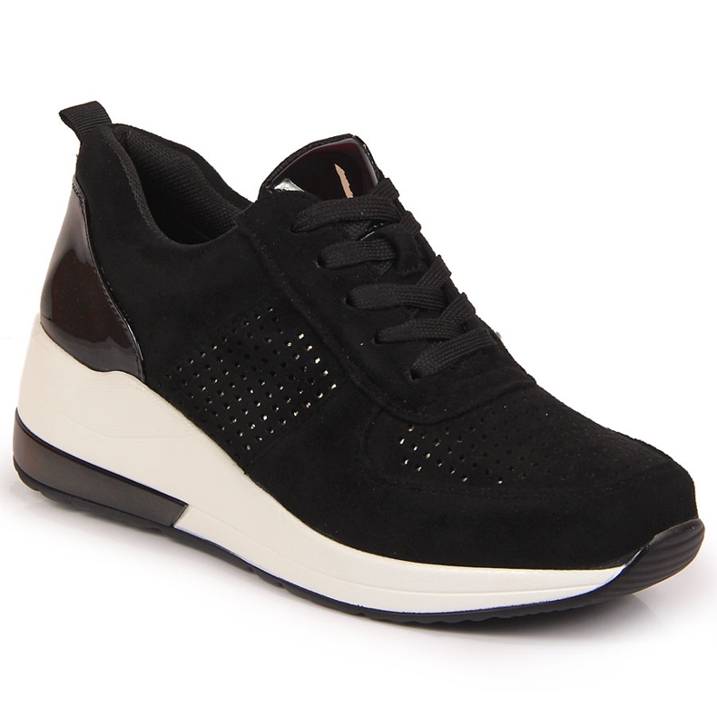 Scarpe con zeppa da donna nere Jezzi nero
