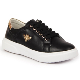 Scarpe da donna in pelle con plateau Vinceza nero