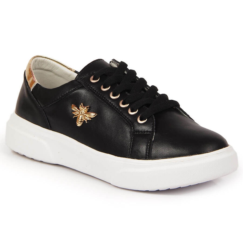 Scarpe da donna in pelle con plateau Vinceza nero