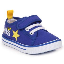 Sneakers Atletico blu con velcro per ragazzi
