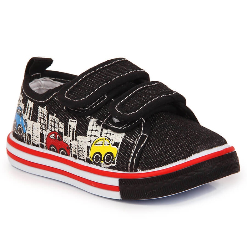 Sneakers da bambino con velcro nere Atletico nero