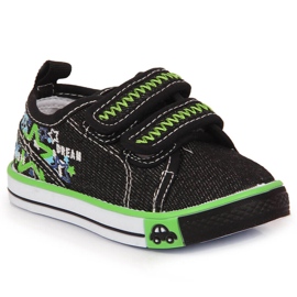 Sneakers da bambino con velcro nere Atletico nero
