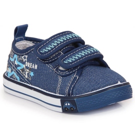 Sneakers da ragazzo Atletico blu con velcro blu navy