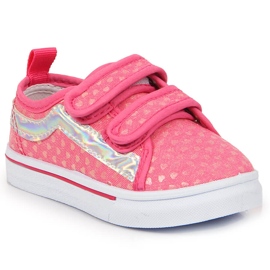 Sneakers rosa da ragazza Atletico con velcro