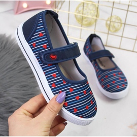 Sneakers da bambina ballerine con chiusura strappo Atletico blu