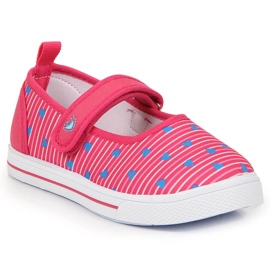 Sneakers da bambina ballerine con velcro Atletico rosa
