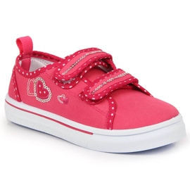 Sneakers rosa da ragazza Atletico con velcro
