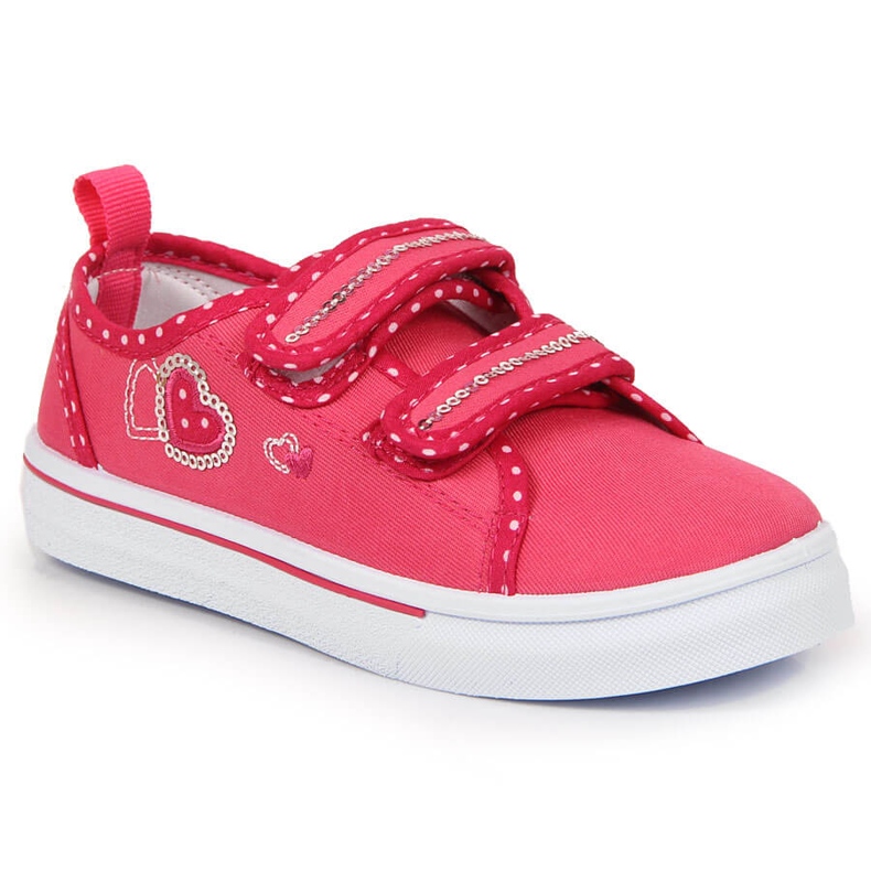 Sneakers rosa da ragazza Atletico con velcro