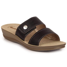 Ciabatte nere in velcro da donna Inblu nere nero
