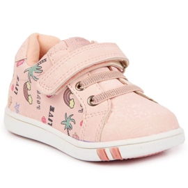 Scarpe sportive da bambina rosa American Club con velcro