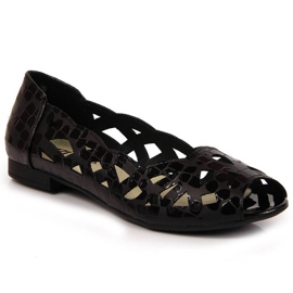 Ballerine traforate nere da donna Jezzi nero