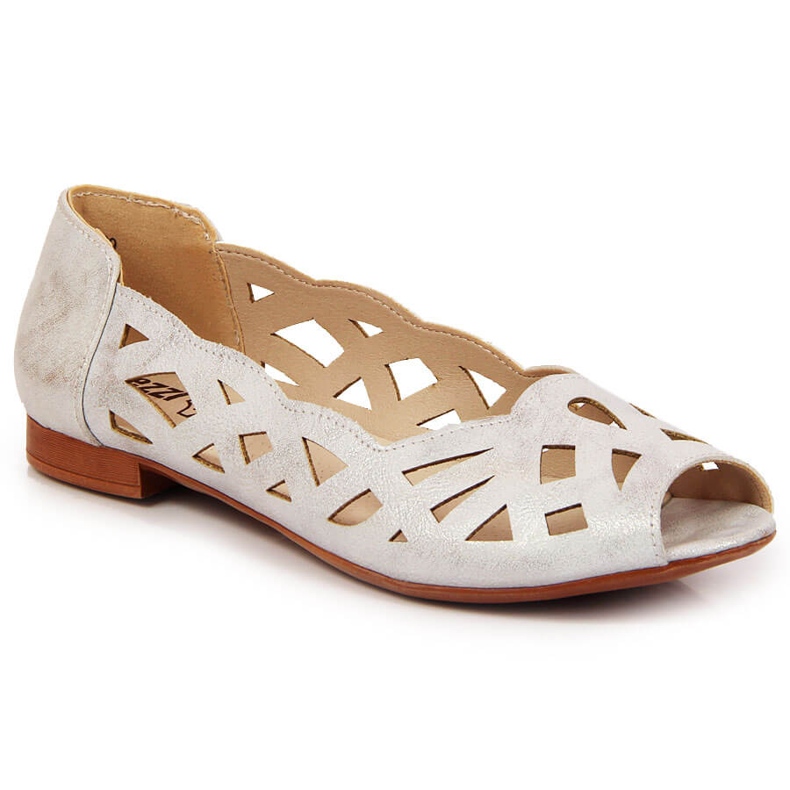 Ballerine da donna traforate argento Jezzi d'argento