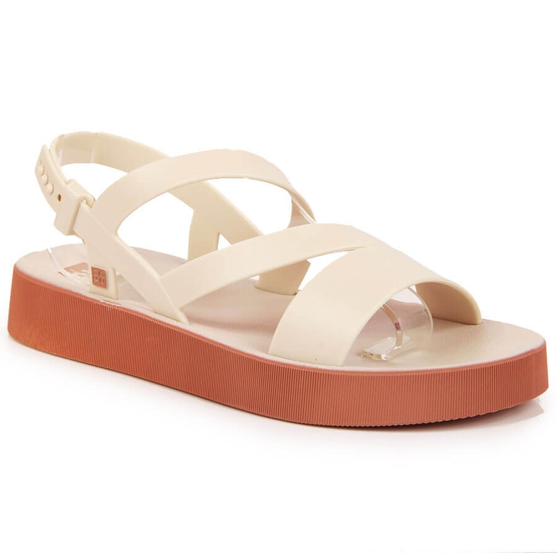 Sandali da donna color crema di gomma Zaxy JJ285053 beige multicolore