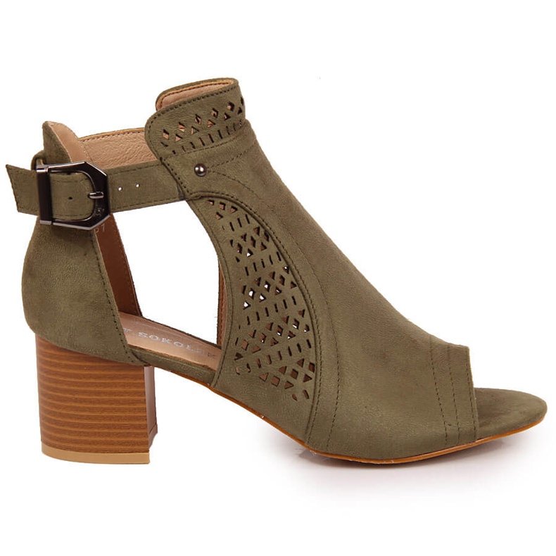 Sandali da donna con kaki traforato T.Sokolski cachi verde