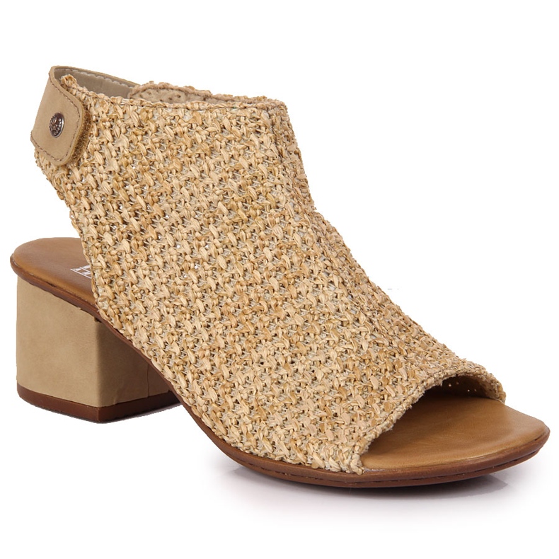 Sandali intrecciati beige da donna Rieker 64670-60