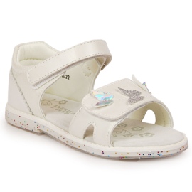 Sandali bianchi con velcro per ragazze American Club bianco