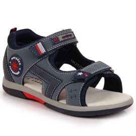 Sandali con velcro blu navy American Club per ragazzi