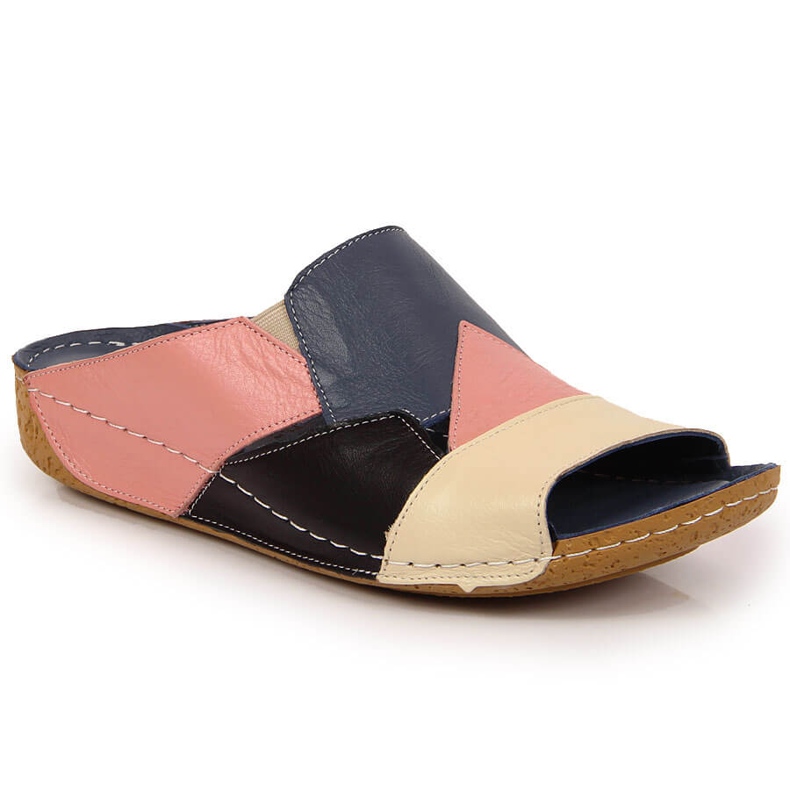 Comode ciabatte da donna in pelle Artiker colorate multicolore