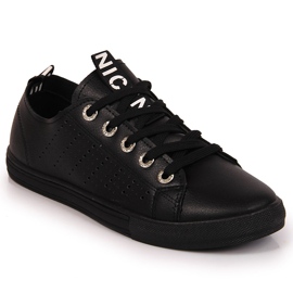 Sneakers da donna con ecopelle Filippo nero