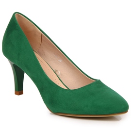 Décolleté su uno stiletto Sergio Leone in suede verde