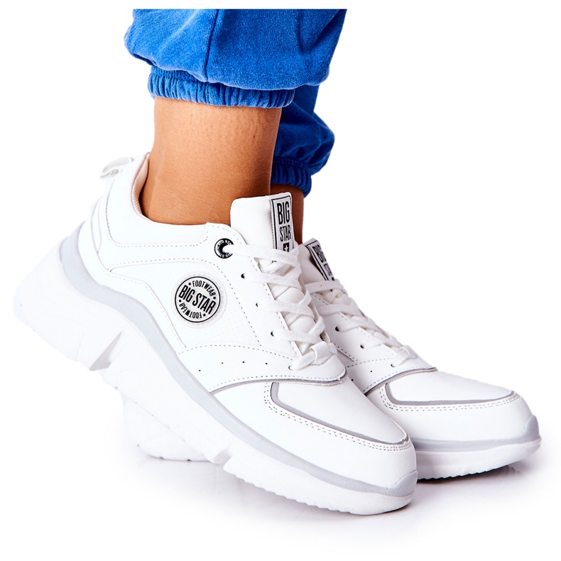 Scarpe sportive sulla piattaforma Big Star II274314 Bianco bianca