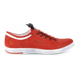 Polbut Scarpa casual da uomo in pelle K22N rossa nabuk rosso