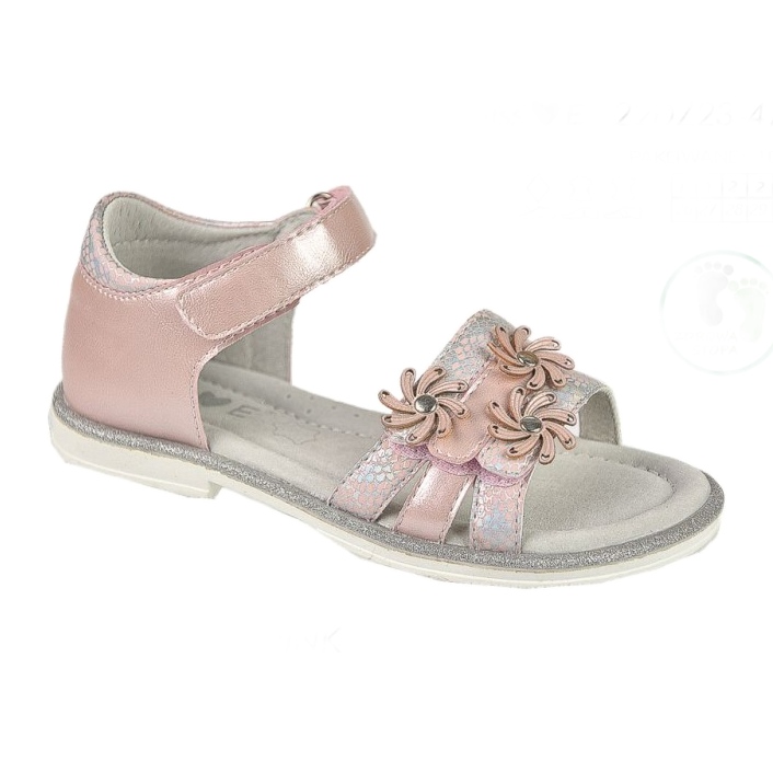 Evento Sandali per ragazze con fiori decorativi 22d23-4792 rosa