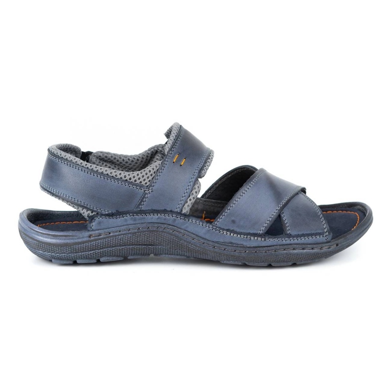 Olivier Sandali da uomo in pelle 336GT blu navy