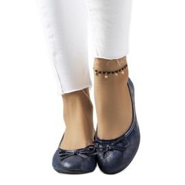 Ballerine Vilen da donna blu navy