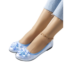 Ballerine blu metallizzato