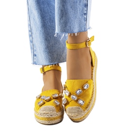 Espadrillas gialle con zirconi Taimi giallo