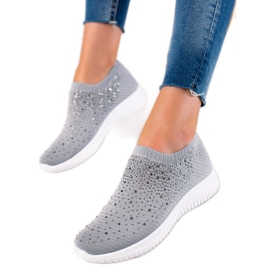 W. Potocki Sneakers Con Cristalli Potocki grigio