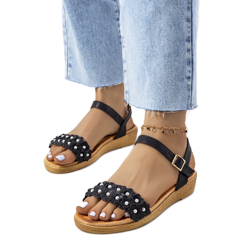 Sandali neri da donna Farra nero