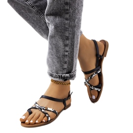 Sandali da donna neri di Wiener bianco nero