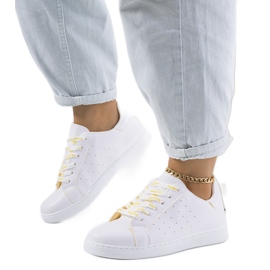Scarpe sportive Koho bianche e gialle bianca