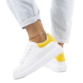 Sneakers Parras bianche e gialle da donna bianco giallo