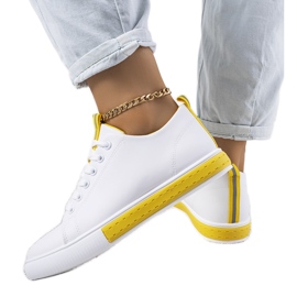 Sneakers Lintula da donna bianche bianco giallo