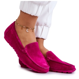 Mocassini da donna in camoscio Big Star JJ274656 Fucsia rosa