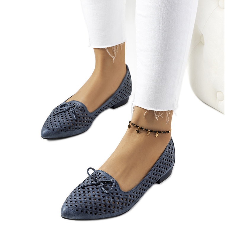Ballerine traforate blu navy Gayle