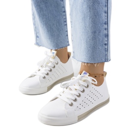 Sneakers da donna Impi bianche e oro bianca d'oro