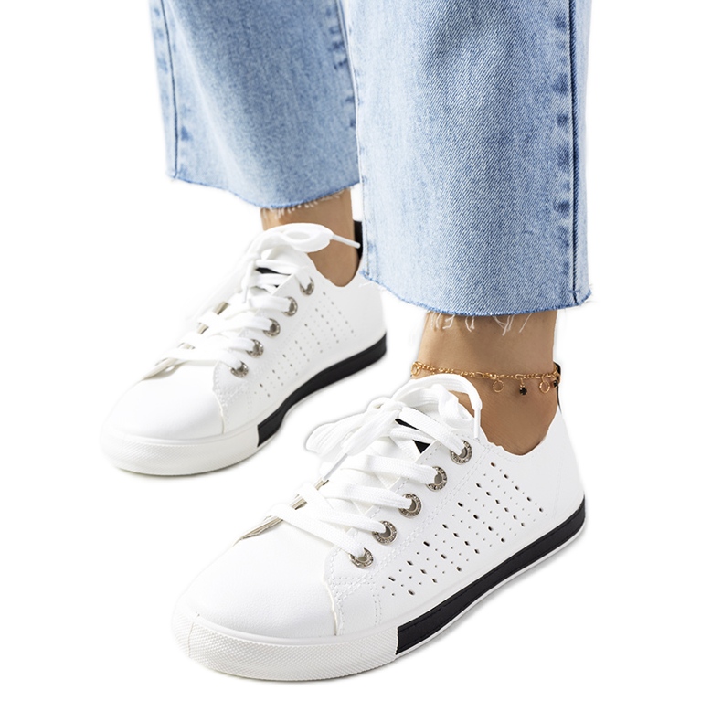 Sneakers Tuuri da donna bianche e nere bianca nero
