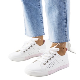 Sneakers da donna Tuuri in bianco e rosa bianca