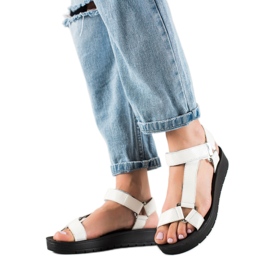 Cm Paris Sandali Bianchi Sulla Piattaforma bianco nero