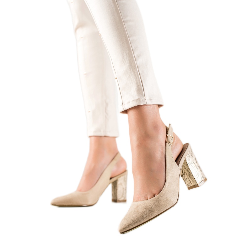 Goodin Décolleté Con Tacco Scoperto beige