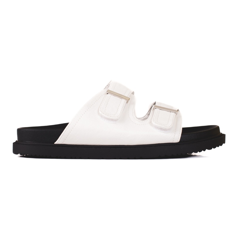 J. Star Infradito casual in velcro bianca