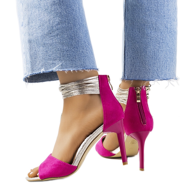 Sandali rosa con tacco Vasquez