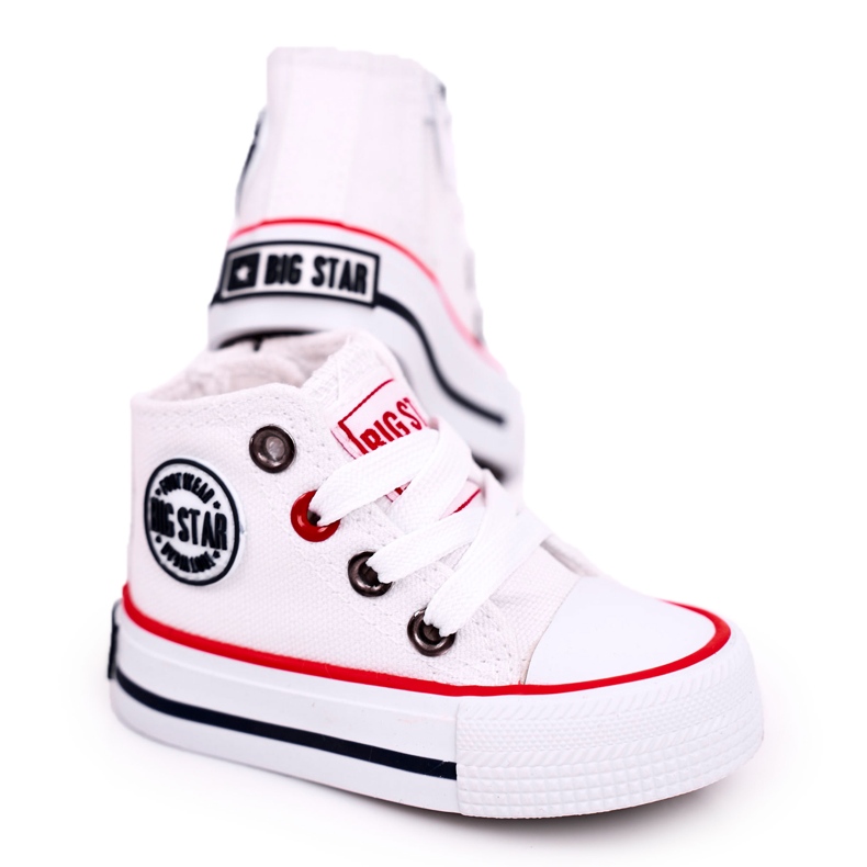 Sneakers Alte Per Bambini Con Cerniera Big Star HH374187 Bianco bianca